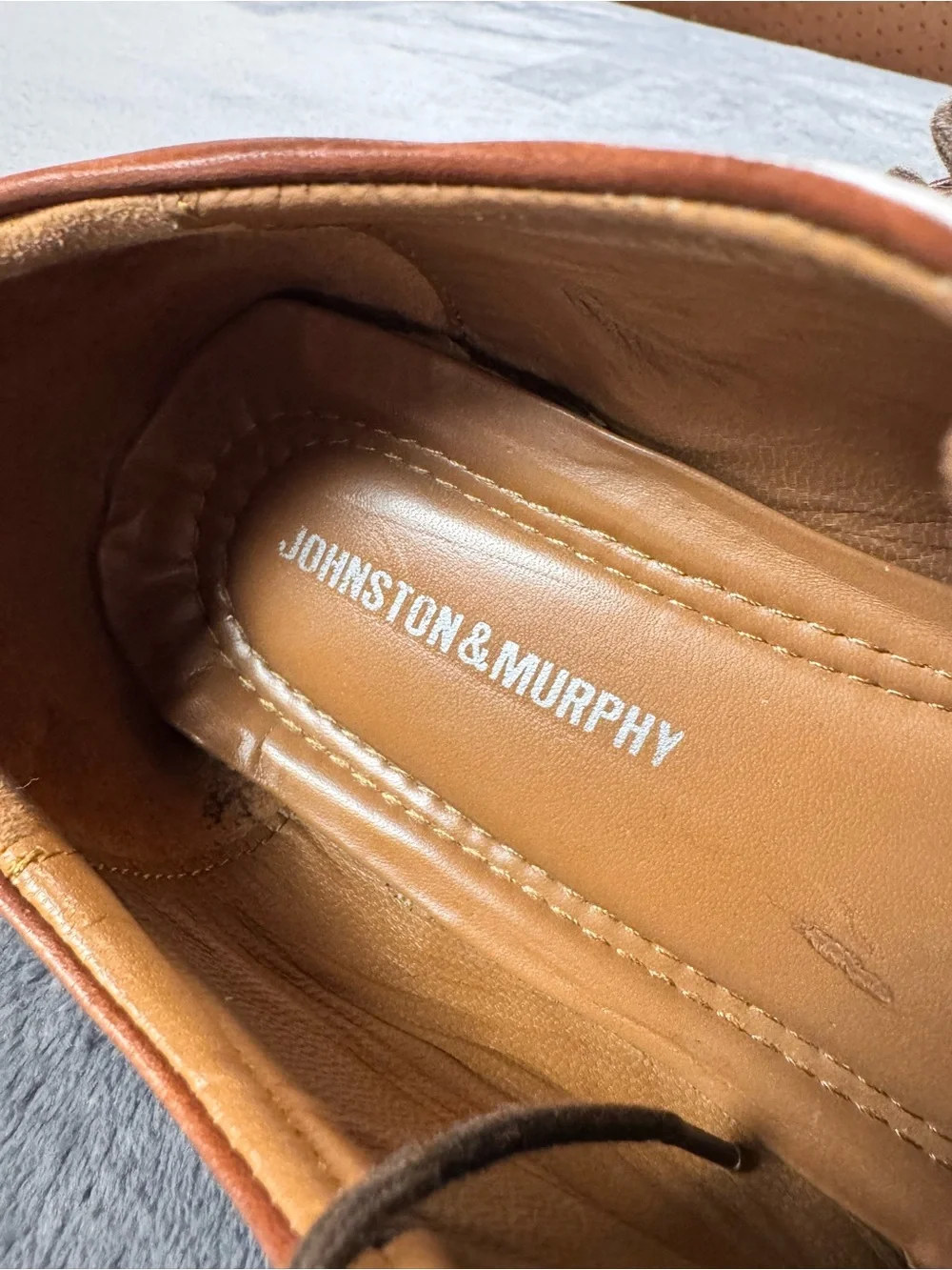 Johnston & Murphy Brown Leather Cap-Toe Derbys